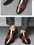Elegant Breathable Leather Oxfords for Men - Stylish Formal Dress Shoes Perfect for Office, Parties, and Weddings with Comfortable Rubber Outsole and Lace-up Closure